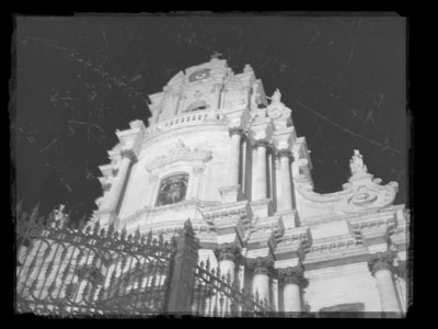 In this version, the layer mode for the placed frame was set to MULTIPLY. This will make the white area invisible and retain the black from the frame. This is close, but we need the opposite.