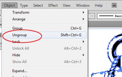 image trace - ungroup