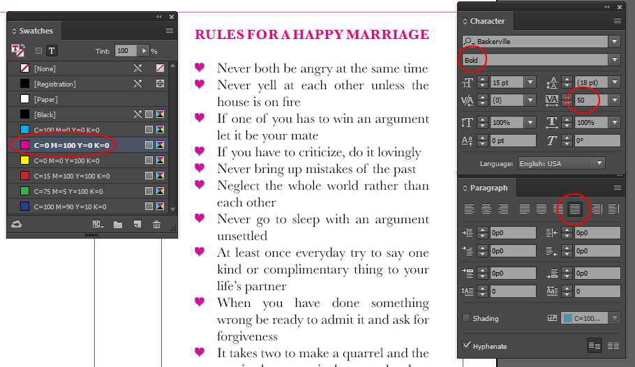 An InDesign List with Anchored Graphics Nick Cassway's designBLOG